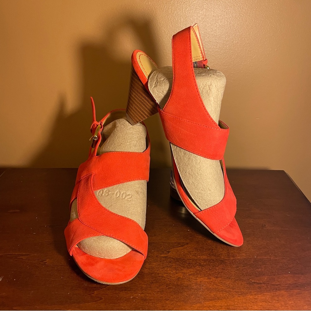 Nine West Carie Coral Sandal Heels, size 7M